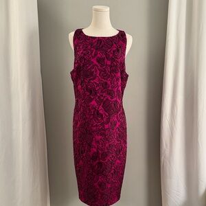 Badgley Mischa Magenta and Black Dress Size 16